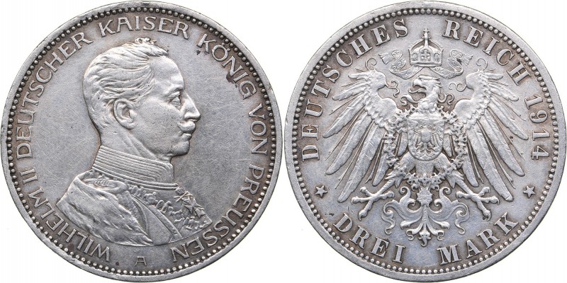 Germany - Prussia 3 mark 1914 A
16.67 g. VF/XF