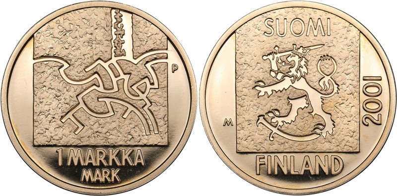 Finland 1 markkaa 2001
8.66 g. PROOF KM# 95. Commemoration of Finnish Markka.