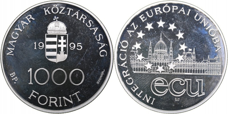 Hungary 1000 forint 1995
31.69 g. PROOF Silver