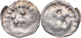 Reval pfennig (crown bracteate) Anonymous (1265-1332)
Duchy of Estonia 1291-1346. 0.10 g. VF Haljak# 7.