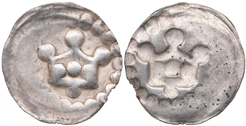 Reval pfennig (crown bracteate) Anonymous (1265-1332)
Duchy of Estonia 1291-134...