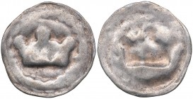 Reval pfennig (crown bracteate) Anonymous (1265-1332)
Duchy of Estonia 1291-1346. 0.11 g. VF Haljak# 8.