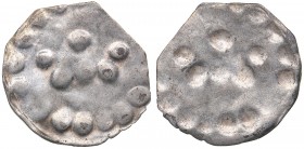 Reval pfennig (crown bracteate) Anonymous (1265-1332)
Duchy of Estonia 1291-1346. 0.09 g. AU Haljak# 10.