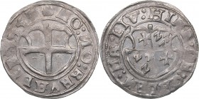 Reval Ferding 1555 - Heinrich von Galen (1551-1557)
Livonian order. 2.54 g. AU/UNC Mint luster. Haljak# 163b.