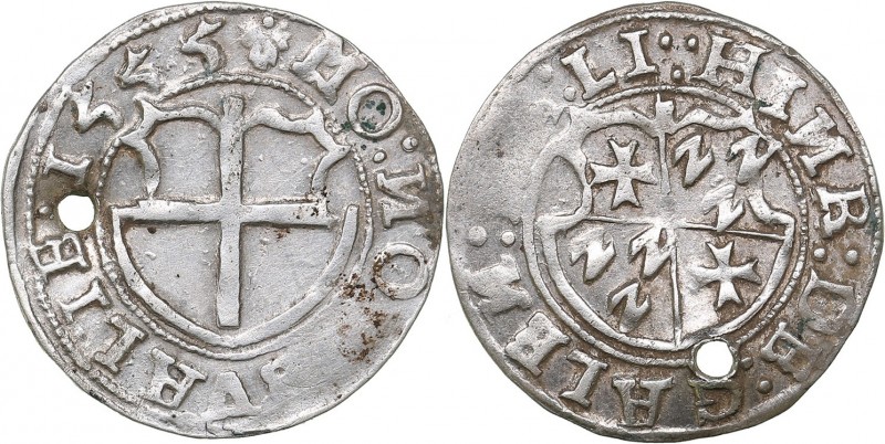 Reval Ferding 1555 - Heinrich von Galen (1551-1557)
Livonian order. 2.52 g. AU/...