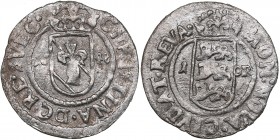 Reval 1 öre 1648 - Kristina (1632-1654)
0.87 g. VF/VF Haljak# 1281. SB# 65a.