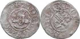 Dorpat artig 1379-1400 - Dietrich III Damerov., 1379-1400
1.19 g. VF-/VF- The Bishopric of Dorpat. Dietrich III Damerov., 1379-1400. Haljak# 490.