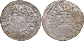 Riga schilling ND - Michael Hildebrand and Wolter von Plettenberg (1500-1509)
Archbishopric of Riga & Livonian order. 0.93 g. AU/XF Mint luster. Halj...