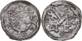 Riga pfennig ND - Wolter von Plettenberg (1494-1535)
Livonian order. 0.27 g. AU/XF Haljak# 279.