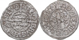Riga Schilling 1547 - Hermann Brüggenei-Hasenkamp (1535-1549)
0.76 g. F/VF Haljak# 316. The Livonian Order. Hermann Brüggenei-Hasenkamp., 1535-1549....