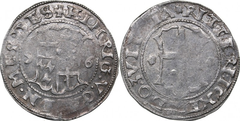 Riga ferding 1556 - Heinrich von Galen (1551-1557)
Livonian order. 2.74 g. AU/A...