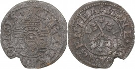 Riga Free City schilling 1575
0.98 g. XF/XF Mintmasters mark P. Gulden. Haljak# 958. Rare!