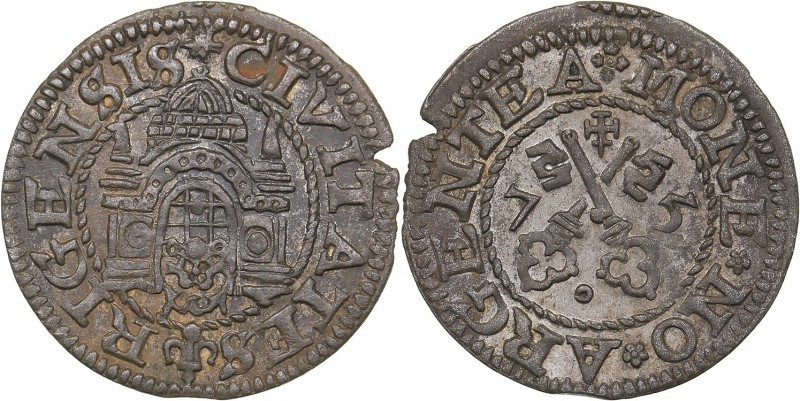 Riga Free City schilling 1575
0.98 g. UNC/AU