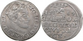 Riga 3 grosz 1589 - Sigismund III (1587-1632)
2.21 g. VF/VF In the Name of the Rulers of Poland-Lithuania in Riga. Iger R.89.3.d R Rare!