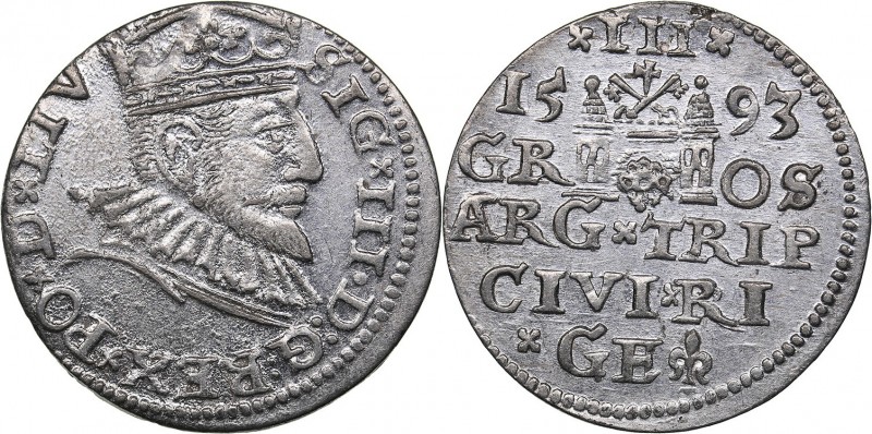 Riga 3 grosz 1593 - Sigismund III (1587-1632)
2.57 g. UNC/UNC Mint luster. In t...