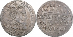 Riga 3 grosz 1596 - Sigismund III (1587-1632)
2.45 g. XF/XF In the Name of the Rulers of Poland-Lithuania in Riga. Iger R.96.1.c. Haljak# 1032.