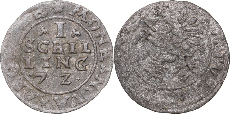 Dahlen Schilling 1572
0.77 g. VF+/VF Haljak# 981b.