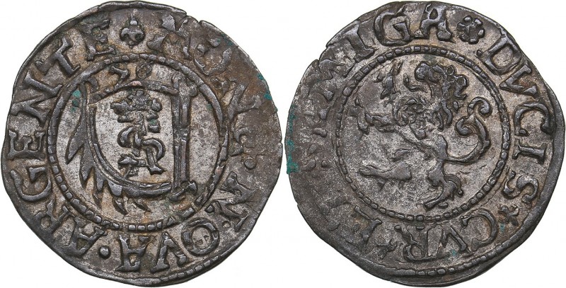 Courland Schlling 1576 - Gothard Kettler (1562-1587)
0.88 g. UNC/UNC