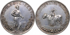 Estonia medal Estonian Agricultural society in Tartu 1920
63.73 g. 47mm. AU/AU Mint luster. Silver. EESTI PÕLLUMEESTE SELTS TARTUS/ HOOLSUSE EEST