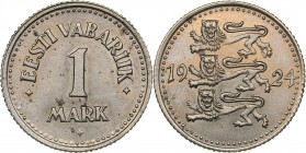 Estonia 1 mark 1924
2.46 g. AU/AU Mint luster. KM# 1a