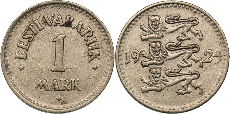 Estonia 1 mark 1924
2.59 g. AU/UNC Mint luster. KM# 1a