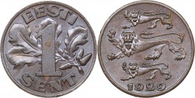 Estonia 1 sent 1929
1.93 g. UNC/UNC Mint luster. KM# 10
