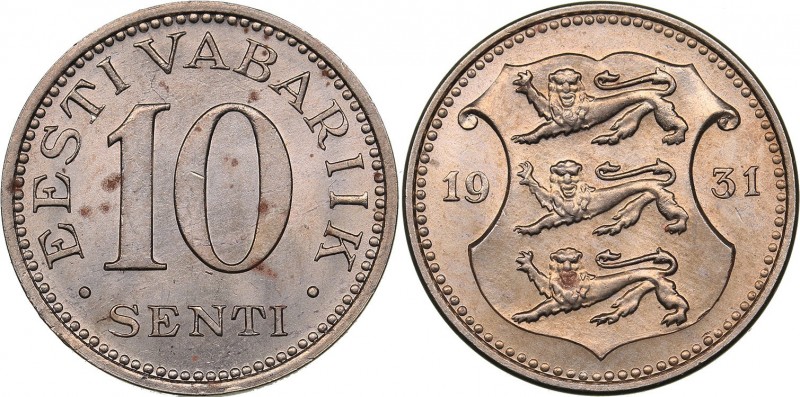 Estonia 10 senti 1931
2.49 g. UNC/UNC Mint luster. KM# 12