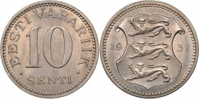 Estonia 10 senti 1931
2.52 g. UNC/UNC Mint luster. KM# 12