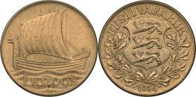 Estonia 1 kroon 1934
5.95 g. UNC/UNC Mint luster. Rare condition. KM# 16