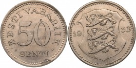 Estonia 50 senti 1936
7.53 g. UNC/UNC Mint luster. KM# 18