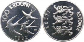 Estonia 100 krooni 1992
24.24 g. Ag. Prooflike.
