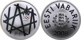 Estonia 10 krooni 2008 - Olympics
28.28 g. PROOF. Box and certificate.