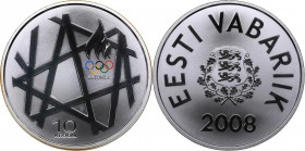 Estonia 10 krooni 2008 - Olympics
28.28 g. PROOF. Box and certificate.