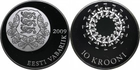 Estonia 10 krooni 2009
31.10 g. PROOF. Certificate and box.