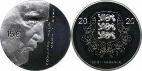 Estonia 15 euro 2020 - Jüri Jaakson
28.28 g. PROOF. Box and certificate.