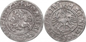 Lithuania 1/2 grosz 1525 - Sigismund I (1506-1548)
1.13 g. XF/XF Ivanauskas# 1S322-10 RR. Rare!