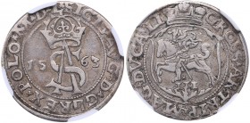 Lithuania - Wilno 3 grosz 1563 NGC XF Details
Iger# V.63.1.d. Sigismund II August., 1545-1572. Rare!