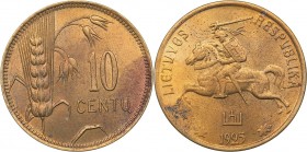 Lithuania 10 centu 1925
2.97 g. UNC/UNC. KM# 73. Mint luster. Rare condition.