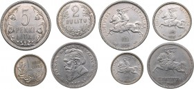 Lithuania 5, 2, 1 litas 1925-1936 (4)
XF-AU