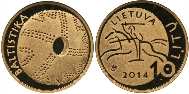 Lithuania 10 litas 2014
1.24 g. PROOF Box and certificate. Lithuanian science.