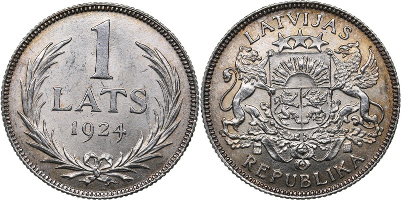 Latvia 1 lats 1924
4.99 g. UNC/UNC Mint luster. Ag. KM# 7