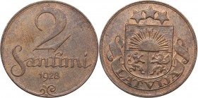 Latvia 2 santimi 1928
2.06 g. UNC/UNC Mint luster. KM# 2