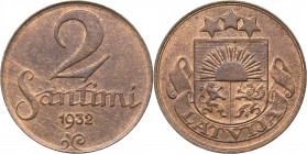 Latvia 2 santimi 1932
2.09 g. UNC/UNC Mint luster. KM# 2