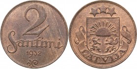 Latvia 2 santimi 1932
1.89 g. UNC/UNC Mint luster. KM# 2