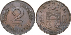 Latvia 2 santimi 1937
1.97 g. AU/AU KM# 11.1. Rare!