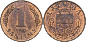 Latvia 1 santims 1939
1.81 g. UNC/UNC Mint luster. KM# 10