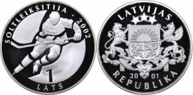 Latvia 1 lats 2001 - Olympics Salt Lake 2002
31.17 g. PROOF