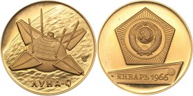 Russia - USSR medal Luna 9 (1966)
9.98 g. PROOF. Au900 Minted only 2018 pc. Diameter 25 mm. Moscow mint. V.M. Akimushkina. Salykov, Schkurko# 455. Ra...