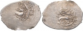 Russia - Moscow AR Denga 1400-1410 - Vasily I Dmitrievich (1389-1425)
0.84 g. XF/XF Beast to the right, head to the left / Centaur with a sword, in a...