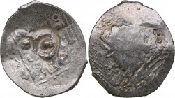 Russia - Ryazan AR Denga - Feodor Olegovich (1402-1427)
1.36 g. AU/AU Countermark tamga ("ram's head") on the dirhem of Khan Janibek (Golden Horde).